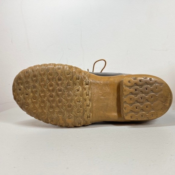 LL Bean Bean Boots Mens 9 M Leather Brown Rubber Waterproof‎ Made USA Duck VTG main image 14